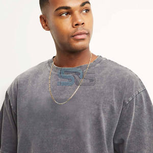 Camiseta estampada holgada de Algodón 100% con logotipo personalizado para hombre, camiseta cuadrada de gran tamaño de peso pesado con hombro caído - Product Image 3