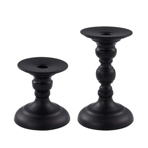 Soporte de vela de metal decorativo de diseño único soporte de vela de estilo moderno de color negro para decoración de hotel - Product Image 6