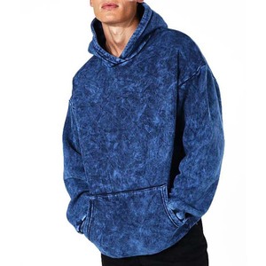 Acid Wash Hommes Hoodies Sweats Surdimensionnés Personnalisé Streetwear Vintage Hommes Hoodies 100% Coton En Gros Personnalisé Basics - Product Image 2