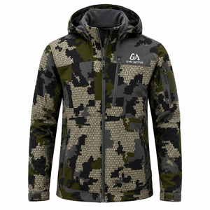 Blouson bomber camouflage pour homme, imperméable, coupe-vent, à capuche, pour la randonnée en plein air, logo personnalisé OEM - Product Image 2
