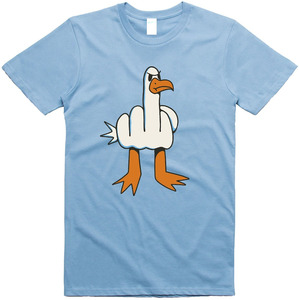 T-shirt drôle pour hommes, design mouette coquin, coupe régulière, 100% coton, t-shirt pour hommes - Product Image 4