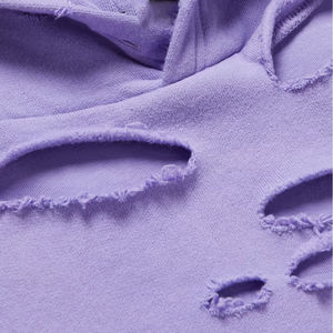 Nouveau sweat à capuche noir délavé conception personnalisée pull basics coton mélangé Streetwear marque privée hommes en détresse sweats à capuche - Product Image 4