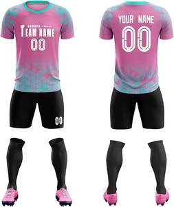Venta al por mayor de ropa deportiva unisex uniforme de fútbol logotipos y diseños personalizados uniforme de fútbol de alta calidad ropa de entrenamiento Kits completos de fútbol - Product Image 2