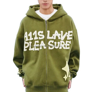 Custom Men's Full-Face Pullover Fleece <b>Hoodie</b> 3D Logo for Double Zipper Windproof Breathable Casual Streetwear for Winter - Product Image 4