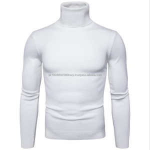 Nouveaux hommes sweat à col roulé hommes chandails décontracté col roulé couleur unie qualité chaud mince pulls à col roulé pull hommes - Product Image 6