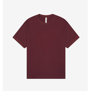 T-shirt en coton épais de qualité supérieure respirant ajusté Logo personnalisé T-shirt surdimensionné lourd en coton épais vierge T-shirt à épaules tombantes - Product Image 1