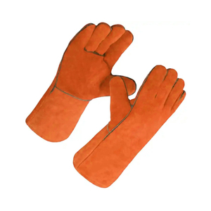 Guantes de soldadura de cuero personalizados Agregue su nombre o diseño Pedido a granel Soluciones rentables Guantes de cuero para hombres - Product Image 5