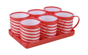Tasse à café en plastique, en promotion, meilleure tasse de voyage en plastique sans BPA, tasse à café réutilisable avec plateau en plastique - Product Image 3