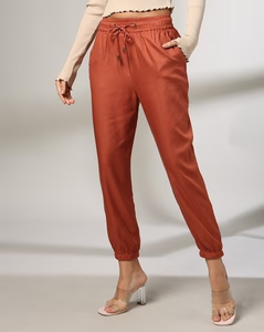 Pantalones Deportivos Casuales de Felpa Francesa de Alta Calidad con Logotipo Personalizado OEM, Bordado, Bolsillo Rojo, Cordón Ajustable, al por Mayor para Mujer - Product Image 1