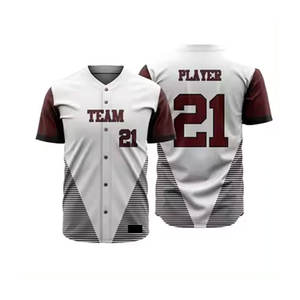 Maillots de Baseball Respirants pour Hommes de Sublimation Personnalisés de Meilleure Qualité, Vente en Gros d'Uniforme de Baseball en Tissu Respirant, Bon Marché Vente en Gros - Product Image 2