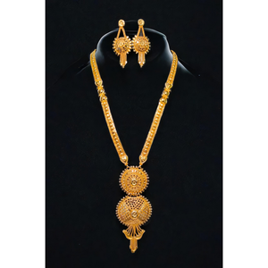 Ensemble de boucles d'oreilles collier de qualité supérieure avec plaqué or 22 carats fait à la main pour femmes ensemble de bijoux boucles d'oreilles collier - Product Image 1