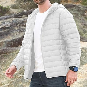 Vestes matelassées à bulles d'hiver personnalisées avec logo pour hommes, col montant, OEM, impression personnalisée, extérieur - Product Image 6