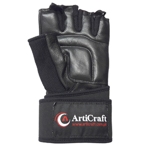 Gants de cyclisme de sport demi-doigts avec coussinet en gel en cuir synthétique antidérapant pour le fitness unisexe - Product Image 4