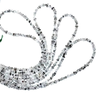 Perles naturelles en forme de pépite diamant Herkimer brins de perles en gros perles Herkimer brutes de pierres précieuses brutes pour la fabrication de bijoux