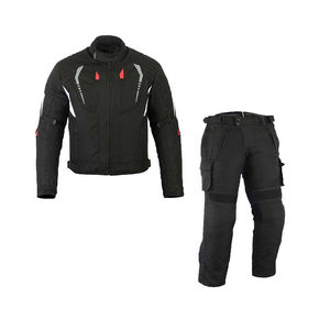 Cuir véritable Cardura/Polyester Anti-UV Biker Jacket Windproof Breathable Protective Gear Textile Pants Set D-Ride Moto Racing - Product Image 1