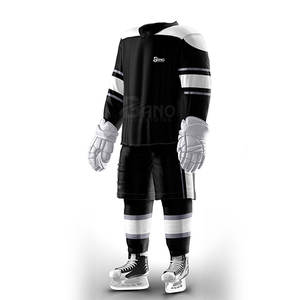 Ensemble de hockey sur glace en polyester à la mode personnalisable et respirant facile à porter avec nom d'équipe OEM impression nouveau style de vêtements de sport - Product Image 3