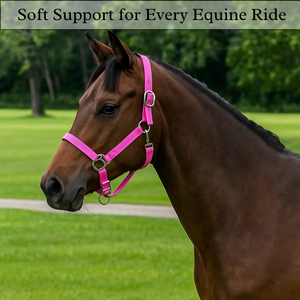 Licol d'équitation en nylon et PP de haute qualité |   Équipement d'équitation en cuir durable |   Plusieurs couleurs disponibles |   Qualité supérieure - Product Image 2