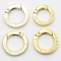 Beliebter runder Schlüsselanhänger-Verschluss, Großhandel, 17mm 20mm 30mm 38mm, Metallrohling, flacher Feder-O-Ring