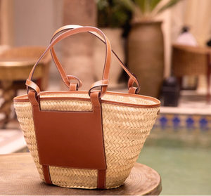 Bolso de Paja Moderno, Cesta de Paja, Bolso Natural, Bolso de Playa - Product Image 1