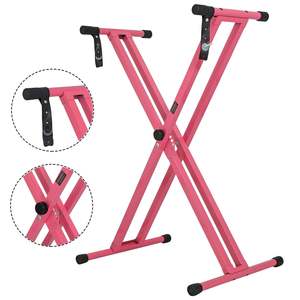 5 Core Keyboard <b>Stand</b> Dual X Shape Adjustable Foldable Portable Key Board DJ <b>Controller</b> <b>Stands</b> - Product Image 1