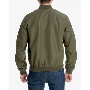 Chaqueta Bomber de invierno para hombre, tela de lona, soporte con letras, impermeable, ecológica, cómoda, textura suave, aspecto moderno limpio - Product Image 3