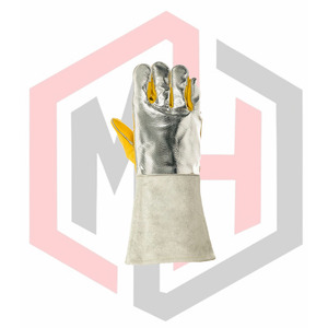 Aluminized Heat Tear Resistant Anti-Cut Breathable Leather Safety Welding Glove Custom Design Wholesale Price - Product Image 3