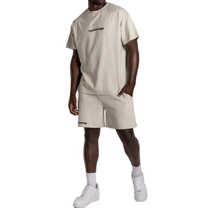 Style personnalisé hommes été respirant tenue décontracté coton/polyester ensemble court et chemise de haute qualité - Product Image 1