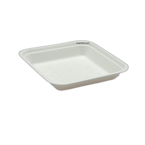 Plateau biodégradable en canne à sucre carré de 7 pouces personnalisable, vente chaude, écologique, élégant, pour servir des aliments, bar à domicile, hôtel, achat en gros - Product Image 1