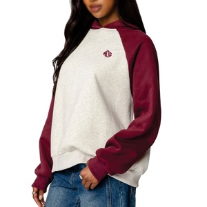 Sudaderas con Capucha Raglán Personalizadas al por Mayor para Mujer, Sudadera de Dos Tonos, Logotipo Personalizado OEM, Sudaderas Casuales Lisas, Marcas Estadounidenses - Product Image 2