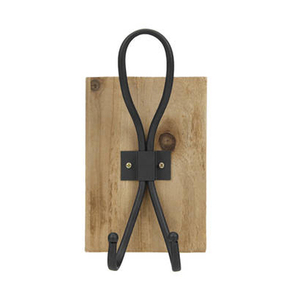 <b>Wood</b> & Iron Metal Wall <b>Hooks</b> Black Powder Coated for Home Living Room Decorations <b>Coat</b> Hat Keys <b>Hooks</b> Handmade - Product Image 2
