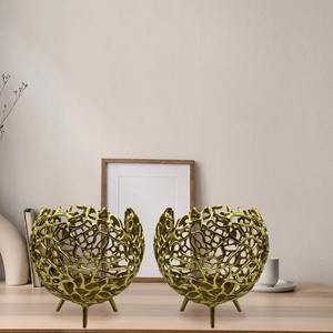 ชุดที่ยึดโลหะสองชิ้นทำด้วยมือมีลวดลายเป็นเส้นใยดีไซน์แบบแอบสแตรกคริสต์มาส - Product Image 2