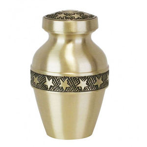 Elegant Band Infant Cremation Urn Premium Metal <b>Keepsake</b> Urn for <b>Baby</b> Funeral Services Band Design for Ashes Casket - Product Image 6