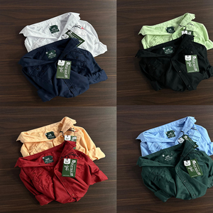 Camisas de tela Oxford de moda para hombres, cómodas, duraderas, elegantes, bolsillos en el pecho, mangas completas para la moda diaria moderna, transpirables - Product Image 3