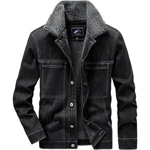 Veste en jean délavée à l'acide de créateur avec logo personnalisé pour hommes, fermeture à glissière vintage imprimée pour l'hiver en plein air - Product Image 6
