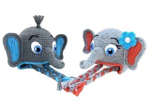 Bonnet unisexe motif éléphant avec oreilles d'animaux mignonnes, instructions de crochet faciles pour tailles enfant et adulte, idéal pour garçons et filles pour les fêtes - Product Image 2