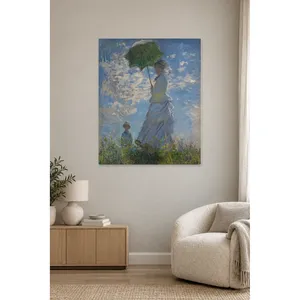 Fida Monet Femme et enfant avec parasol, impression sur toile - Product Image 3