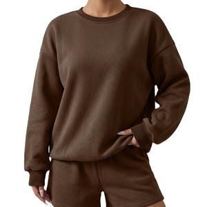 Nouveau sweat-shirt pull à manches longues surdimensionné pour femme avec logo personnalisé, sweat-shirt polo pour femme à prix avantageux - Product Image 1