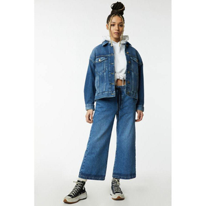 Jeans de Mezclilla Ajustados de Alta Calidad y Estilo para Mujer, Transpirables, Estilo Recto, Personalizables, de Marca, Casuales, Ajustados, con Botones en la Cintura - Product Image 1