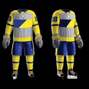 Costumes de hockey sur glace personnalisés Logo personnalisé différentes tailles disponibles-Prix de gros - Product Image 6