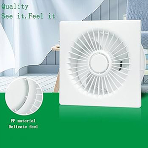 Ventilatore estrattore bagno per parete o soffitto 250x250mm foro 180mm profondità 103mm 22W 230V 50Hz 245m ³/h 35dB-materiali - Product Image 2