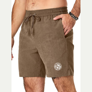 Shorts de sport décontractés pour hommes, taille mi-haute, en laine et 100 % polyester, écologiques, respirants et à séchage rapide, vente en gros - Product Image 5
