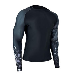 Camiseta de Compresión MMA Rush Guard con Estampado Digital, Rashguard de Jiu Jitsu y Grappling BJJ, Mangas Largas, Spandex/Poliéster 200GSM, Venta al Por Mayor - Product Image 1