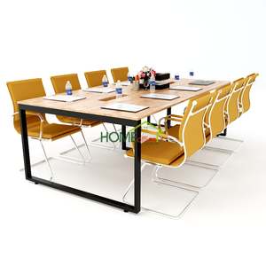 Mesa de Reuniones Minimalista de Madera con Patas Desmontables - Bn Hp G Cao Su Chn Lp Rp SFCBH01 - Product Image 2