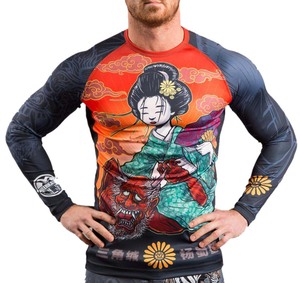 Rashguard MMA BJJ personnalisé à impression numérique UPF50+ à séchage rapide et respirant, OEM, manches longues, sublimation, pour hommes - Product Image 4