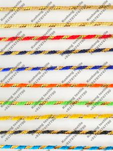 Indian Metallic Glitter Sequin Dori Cord Trenzado Lace Trim Border Bordado Flecos Ofertas en venta al por mayor - Product Image 3