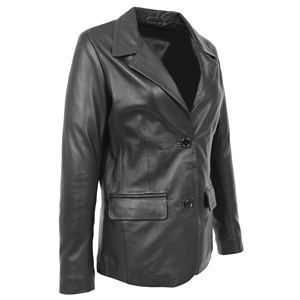 Abrigo de Cuero Tipo Gabardina para Mujer, Piel de Oveja Genuina, Color Marrón, Abrigo Largo de Invierno - Product Image 5