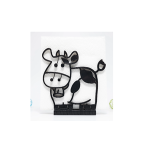 Servilletero de Metal elegante lindo diseño de vaca Mesa personalizada decorar servilletero de metal proveedor al por mayor - Product Image 1