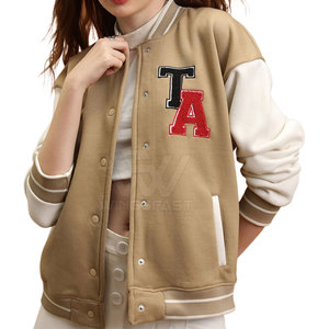 Unique Design <b>Lightweight</b> Winter Wear <b>Women</b> Letterman <b>Jacket</b> Custom Design Covered Button Letterman <b>Jacket</b> - Product Image 1