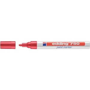 Paquete de 10 Marcadores de Pintura Roja EDDING 750 con Punta Redonda, Ancho de Línea de 2-4 mm - Product Image 1