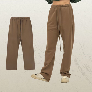 Pantalon long pour femme, taille haute, décontracté, coupe slim, jambe large, taille élastique, extensible, confortable, léger, tenue décontractée - Product Image 4